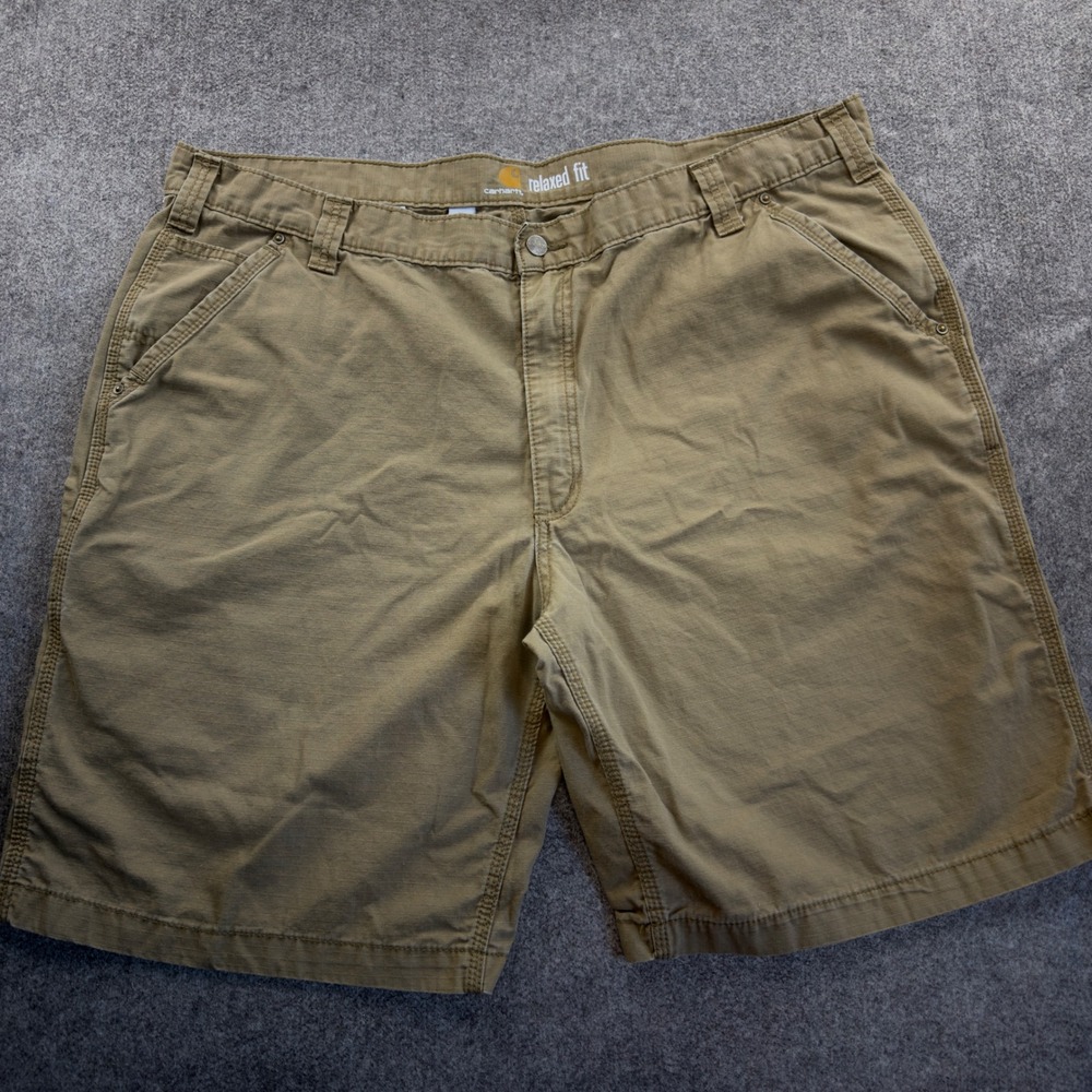Carhartt Relaxed Fit Ripstop Cargo Shorts Mens 42 Tan Khaki 100240 257 Workwear